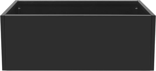 Steel Planter Box, 38" x 15" x 15" Rectangular Long Planter Metal Trough Box for Indoor Outdoor Tall Plants, Flowers or Shrubs (Black)