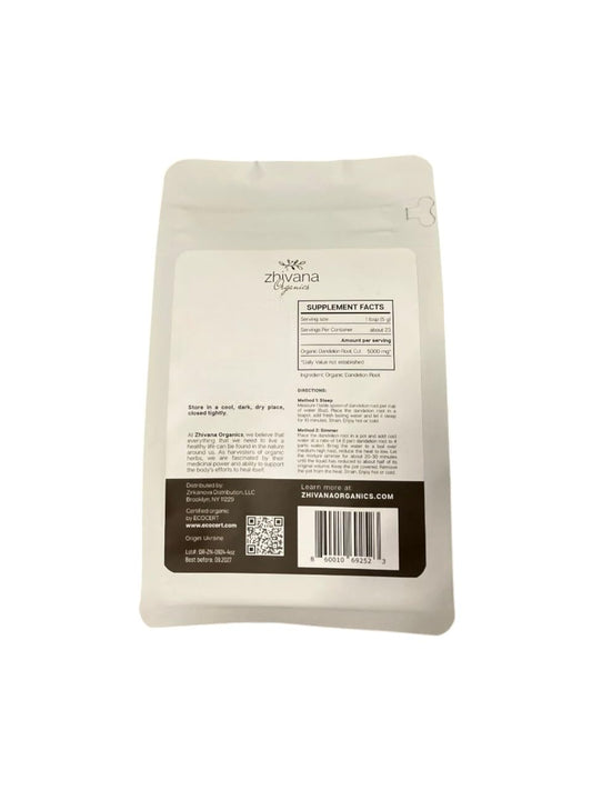 Dandelion Root Organic - Dandelion Tea - Diente de Leon Organico – Natural Cleansing, Gut Flora, Digestion, Liver, Skin – 4 oz