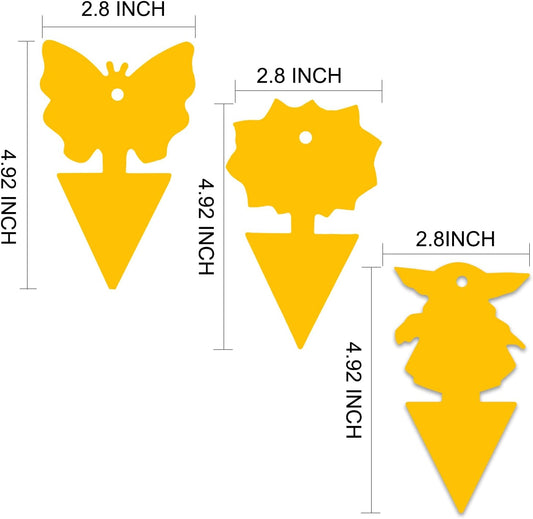 USKICH Sticky Trap Fruit Fly and Gnat Trap Sticky Bug Traps Fungus Traps for Indoor/Outdoor ,Insect Catcher for White Flies,Mosquitoes,Fungus Gnats,Lying Insects (36 Pcs Yellow)