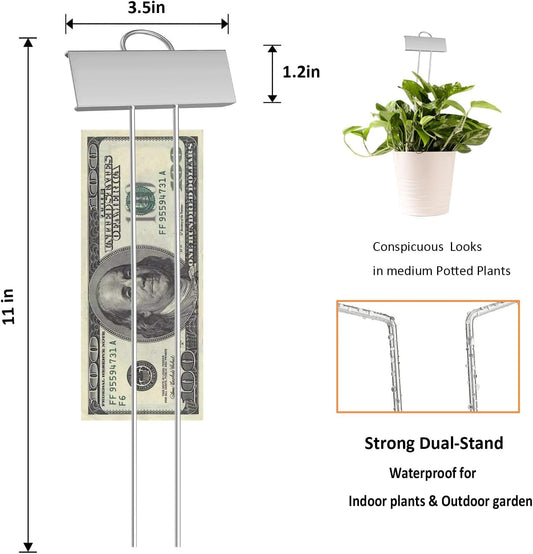 30pcs Plant Labels for Outdoor Garden Waterproof Plant Markers for Outdoor Plants, 11inch Metal Garden Plant Tags and Labels for Herbs Vegetable Seedlings Greenhouse(Silver)