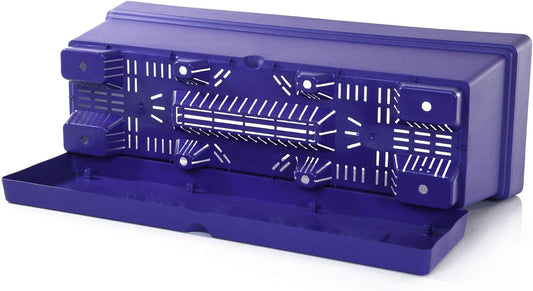 Mintra Window Box Planter, Window Planter Box for Indoor Outdoor Use, Rectangular Pots with Saucers & Drainage Holes, Decorative Plant Pots for Window Sill, Shelf, Desktop, 19" Wx6.75 H, Purple