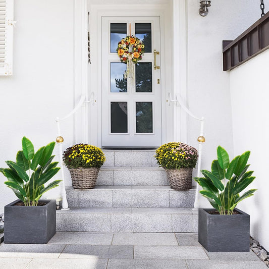 Melorca&Guilla Artificial Plants 2PCS 30“Artificial Bird of Paradise Plants,Faux Banana Tree,Fake Plants Tropical Greenery Shrubs Bushes for Garden Porch Window Box Shop Office Home Décor