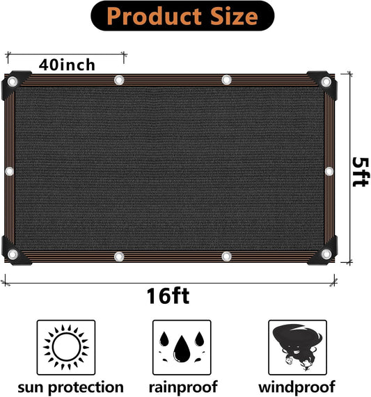 Shade Cloth - 70-90% Sunblock Net for Garden Patio,Shade Sails for Plants Greenhouse Outdoor Pergola Lawn Swimming Sun Shade Cloths for Kennel Chicken Coop Easier to Hang Shade Net Cover