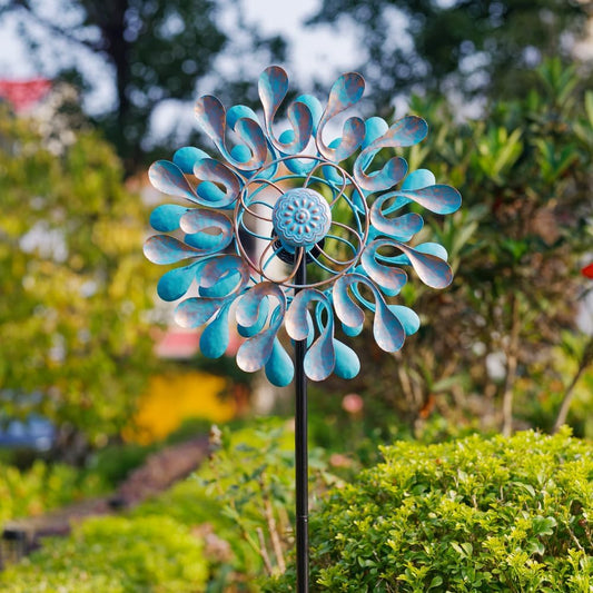 Metal Wind Spinner,Outdoor Wind Spinners & Sculptures for Yard and Garden Art Decor,Garden Windmill for Patio,Lawn
