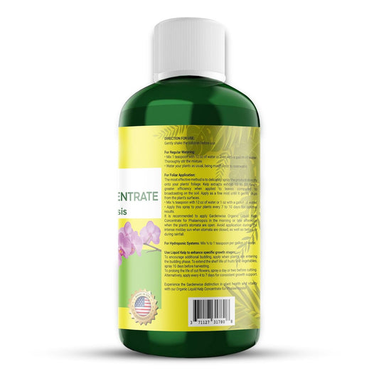 Organic Premium Kelp Seaweed Concentrate: Fertilizer for Phalaenopsis Orchids – Liquid Plant Fertilizer – Orchid Bloom Booster – Seaweed Extract for Plants (32 OZ)