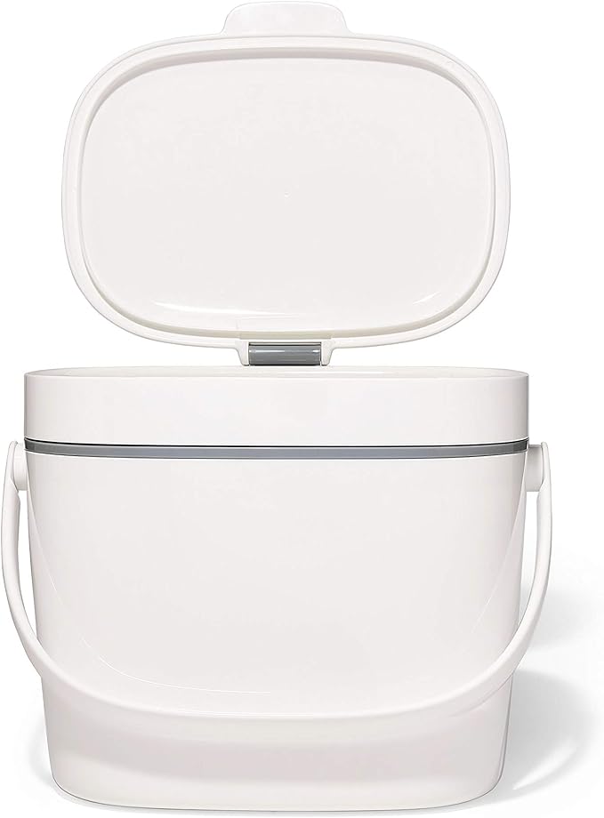 OXO Good Grips EASY-CLEAN COMPOST BIN - WHITE - 1.75 GAL/6.62 L