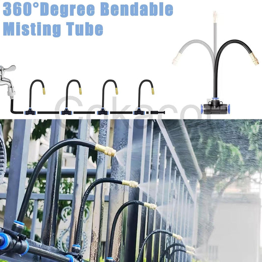 49.21Ft Drip Irrigation System, 360Β° Bendable Drip Irrigation Kit Automatic Irrigation System for Garden, Adjustable Garden Watering Misting System for Greenhouse, Yard, Lawn, Plant