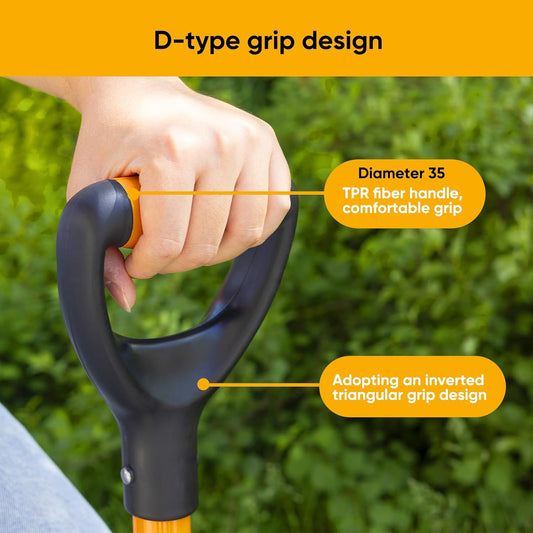 Garden Fork with Ergonomic Handle, Fiberglass Handle,4-Tine Pitchforks for Gardening Digging Composting Spading.