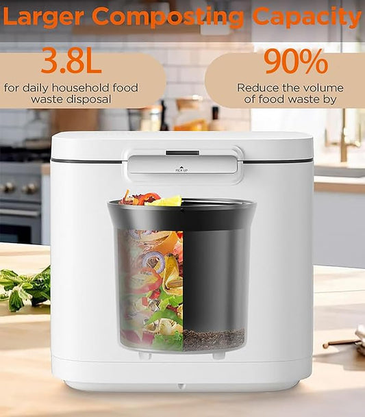 Electric Kitchen Composter, Indoor Smart Countertop Compost Bucket, Convert Food Waste and Residue into Compost