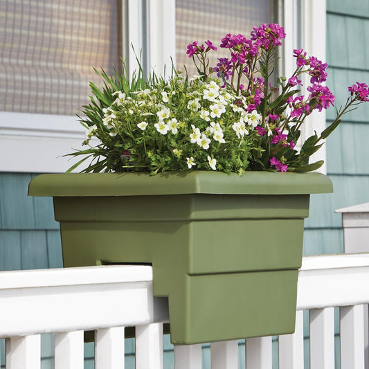 Root & Vessel Countryside Rail Planter, Sage, 16"