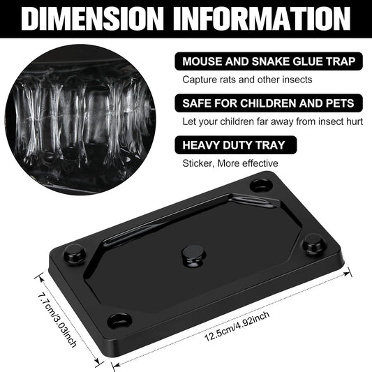 Qualirey 24 Pieces Mouse and Insect Glue Traps Baited Sticky Plastic Boards for House Rodents Heavier Adhesive Traps with Nontoxic Glue for Insects, Ready to Use, Pet Children Safe