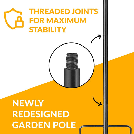 Good Directions BBG18 Copper Bird Bath, Includes Garden Pole, 18” Diameter Basin, Polished Copper