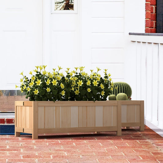 Giantex Raised Garden Bed Folding Flower Planter Vegetable Folding Planting Box for Patio Lawn Garden Backyard Elevated Outdoor Wood Planter Boxes, 27.5" Lx12 Wx10 H