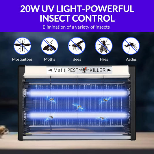mafiti Bug Zapper Fly Traps Indoor Hanging Electric Mosquito Killer 3500V Gnats Fruit Trap for Home Restaurants Kitchen Garden Black