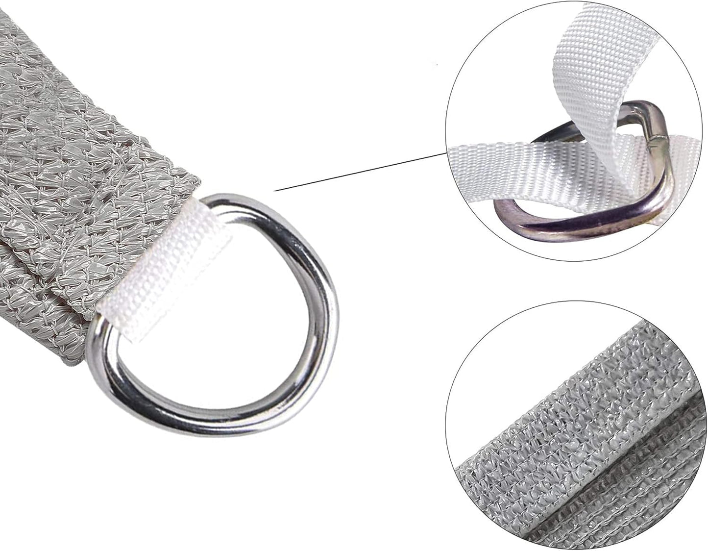 8' x 22' Gray Rectangle Sun Shade Sail SSP1212 Canopy Durable Fabric UV Block Awning,We Make Custom Orders