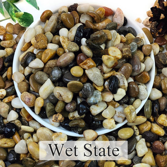 20lbs Natural River Rocks for Plants, 3/8" Aquarium Gravel Decorative Polished Mixed Pebbles for Fish Tank, Gardening, Flower Pots, Vase Fillers, Indoor Water Fountains, Landscaping