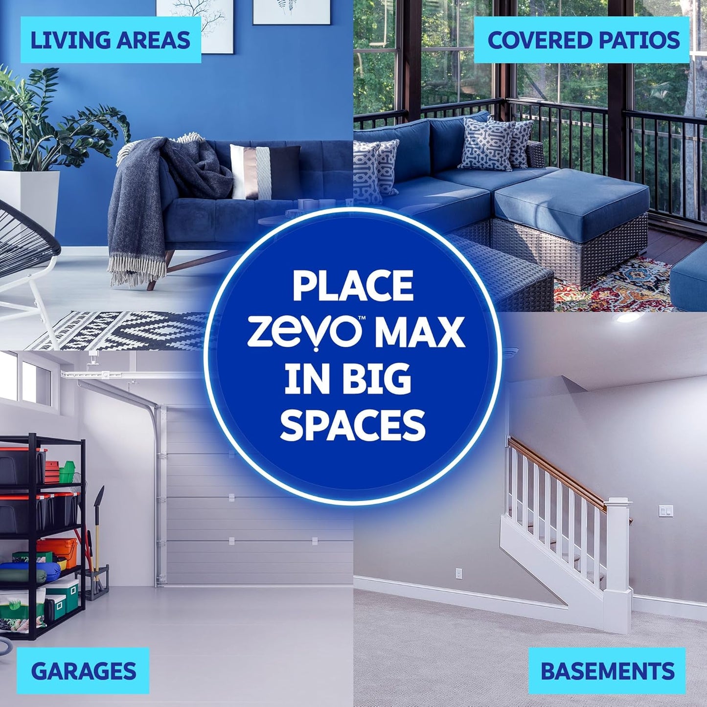 Zevo MAX Bug Catcher & Fly Trap for Indoors - Flying Insect Trap for Gnats, House & Fruit Flies - Use in Any Room - No-Mess Disposal (1 Plug in Base & 2 Cartridges)