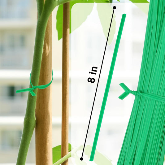 Gardzen 300 pcs 8" Twist Ties, Reusable Coated Wire Plant Ties, Ideal for Sealing Plastic Bags, Bread Bags, Organizing Cords, Gardening Activities
