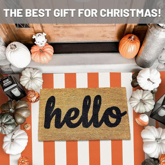 IOHOUZE Fall Door mat 3x5 Ft Orange White Striped Area Rug Washable Front Porch Rug Striped Door Mat Outside Entrance Entryway Doormat for Fall, Halloween, Thanksgiving Porch Decor