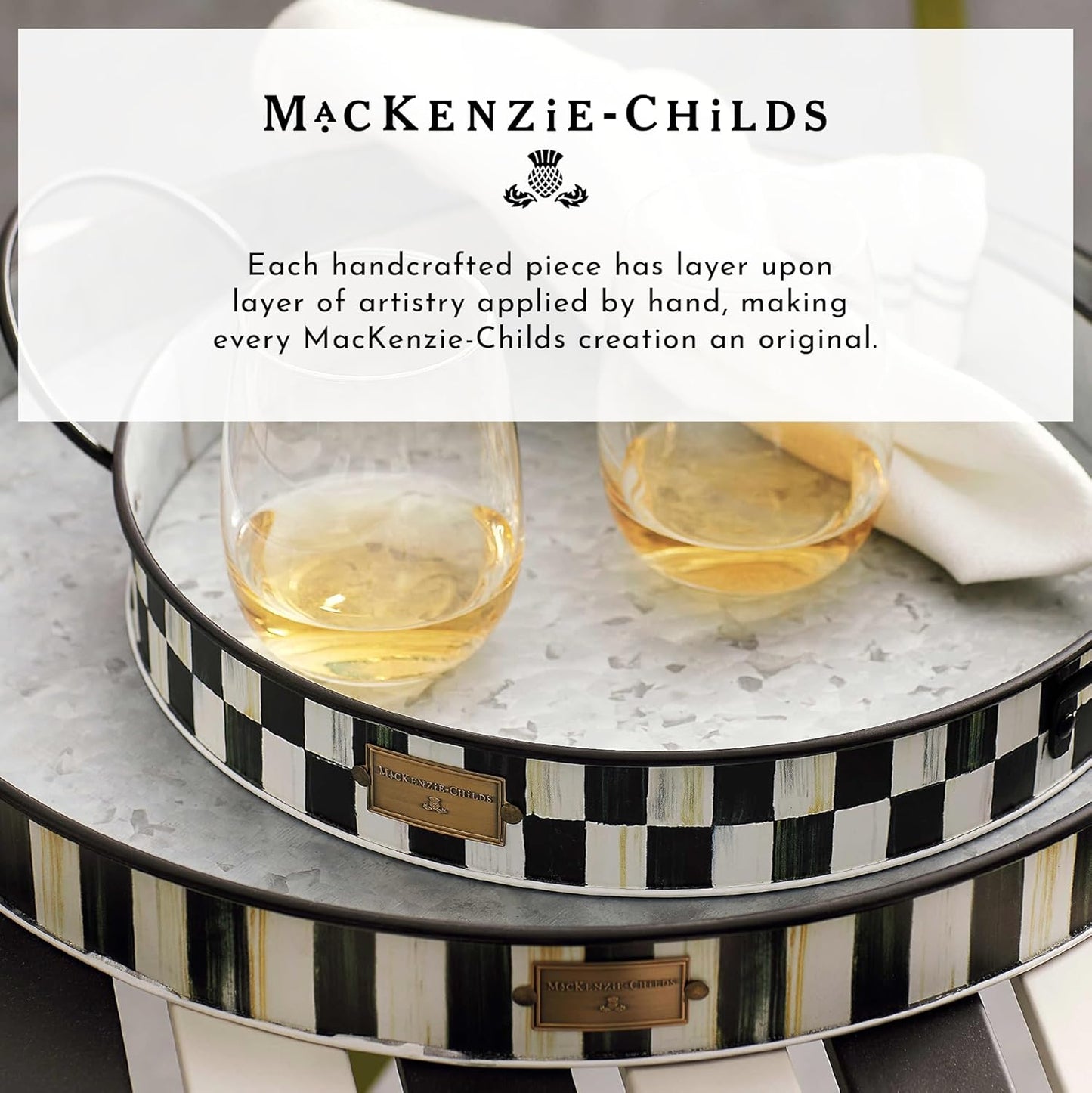 MACKENZIE-CHILDS Watering Can, Outdoor Galvanized Watering Can, Spectator
