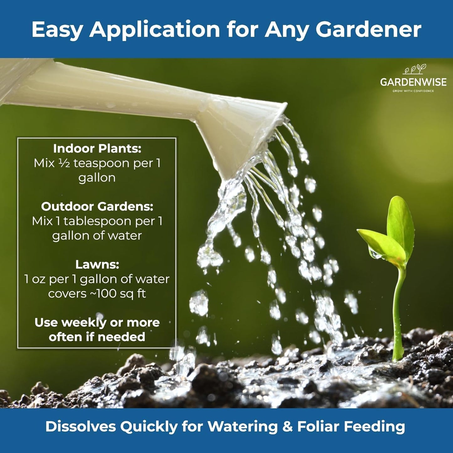 20-20-20 Water-Soluble Fertilizer β Powder for Liquid Plant Food for Indoor & Outdoor Plants, Orchids, Vegetables, Lawns, Flowers β 20 20 20 Fertilizer 1/2 Quart (1 lb)