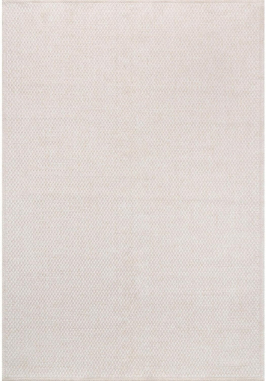 CAMILSON Easy Jute Rug 5x7, Indoor Outdoor Off-White Farmhouse Area Rugs for Living Room Patio and Kitchen Rug, Solid Woven Design, Easy-Cleaning, Washable Outside Carpet Alfombras (5 x 7)