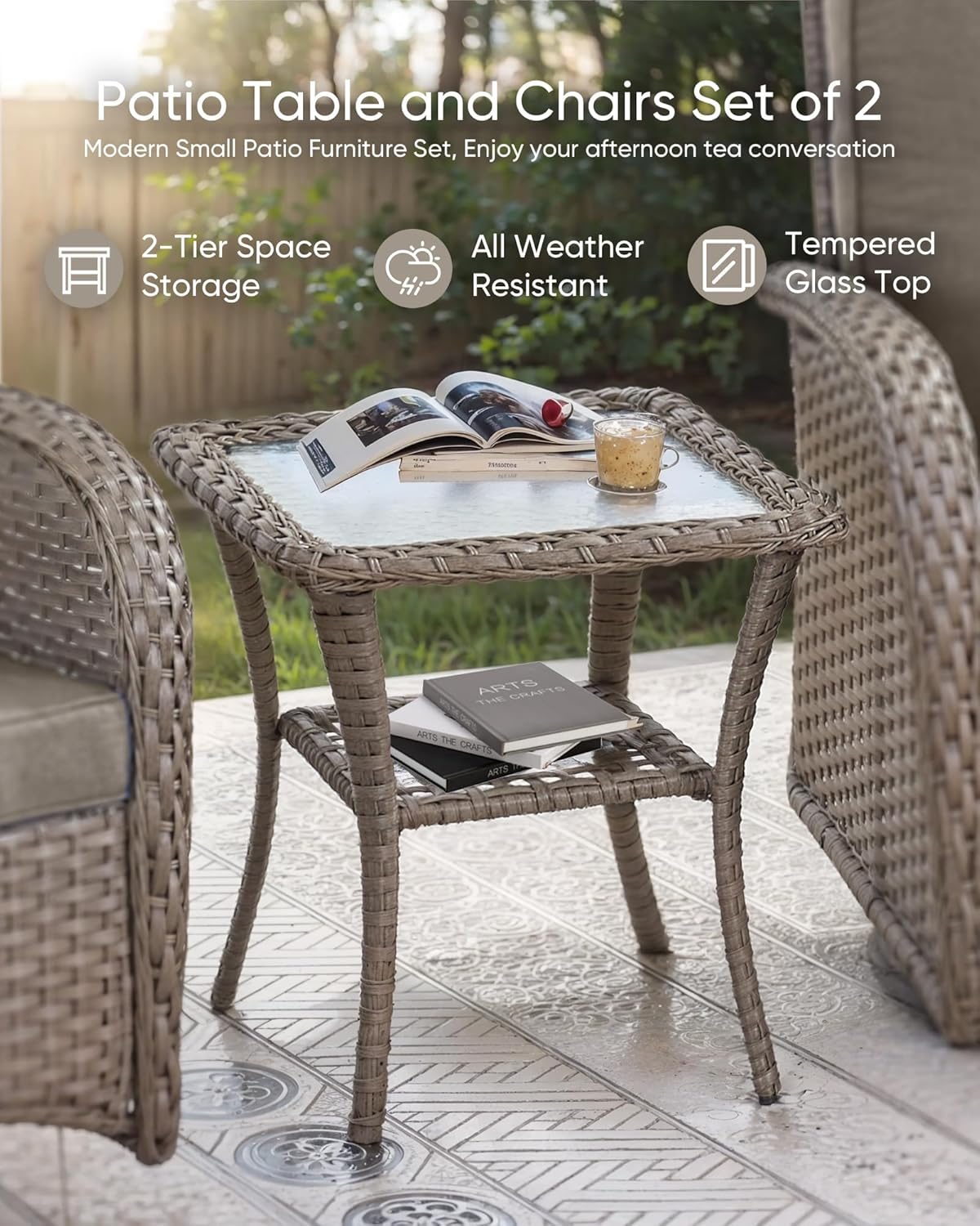 Outdoor Furniture-8 Piece Wicker Patio Furniture Set with Patio Swivel Chair Wicker Rattan Couch with Outdoor Rocking Chair Patio Conversation Set for Deck Lawn Porch Balcony Poolside-Grey/Grey