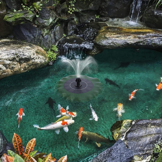DOITOOL Solar Bird Bath Fountain Pump: Floating Solar Fountain Outdoor with 8 Nozzle, Powered Water Pump Lotus Leaf for Bird Bath, Pond, Poo