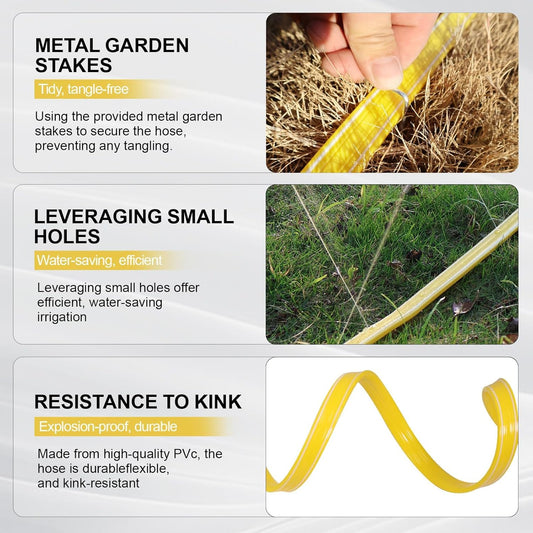 3-Pack Sprinkler Soaker Hose 25 ft (75 ft Total) β Flexible Sprinkler & Drip Irrigation System for Lawn, Garden & Yard Watering, Heavy-Duty, Leak-Proof & Easy to Use