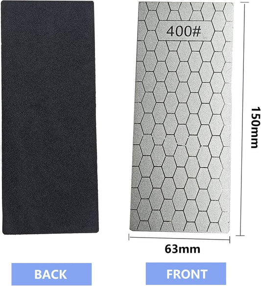 Diamond Sharpening Stone Set,12 Pcs Diamond Lapping Plate Coarse/Medium/Fine Grit Sharpener, 150/180/240/400/600/800/1000/1200/1500/2000/2500/3000 Grit,Perfect Assistance Sharpener Angle Guide
