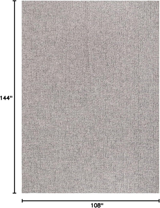 Easy Jute Rug 9x12 Indoor Outdoor Natural Rugs Solid Fiber Rug Woven Area Rug Boho Easy Clean Inside Carpet for Living Room Bedroom Dining Room Hallway or Outdoor Patio Porch (9 X 12 Silver)
