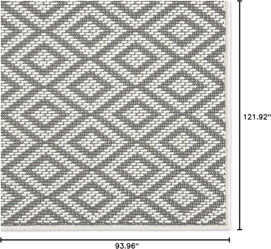 Home Dynamix Tripoli Lydia Indoor/Outdoor Area Rug 7'10"x10'2", Modern Gray