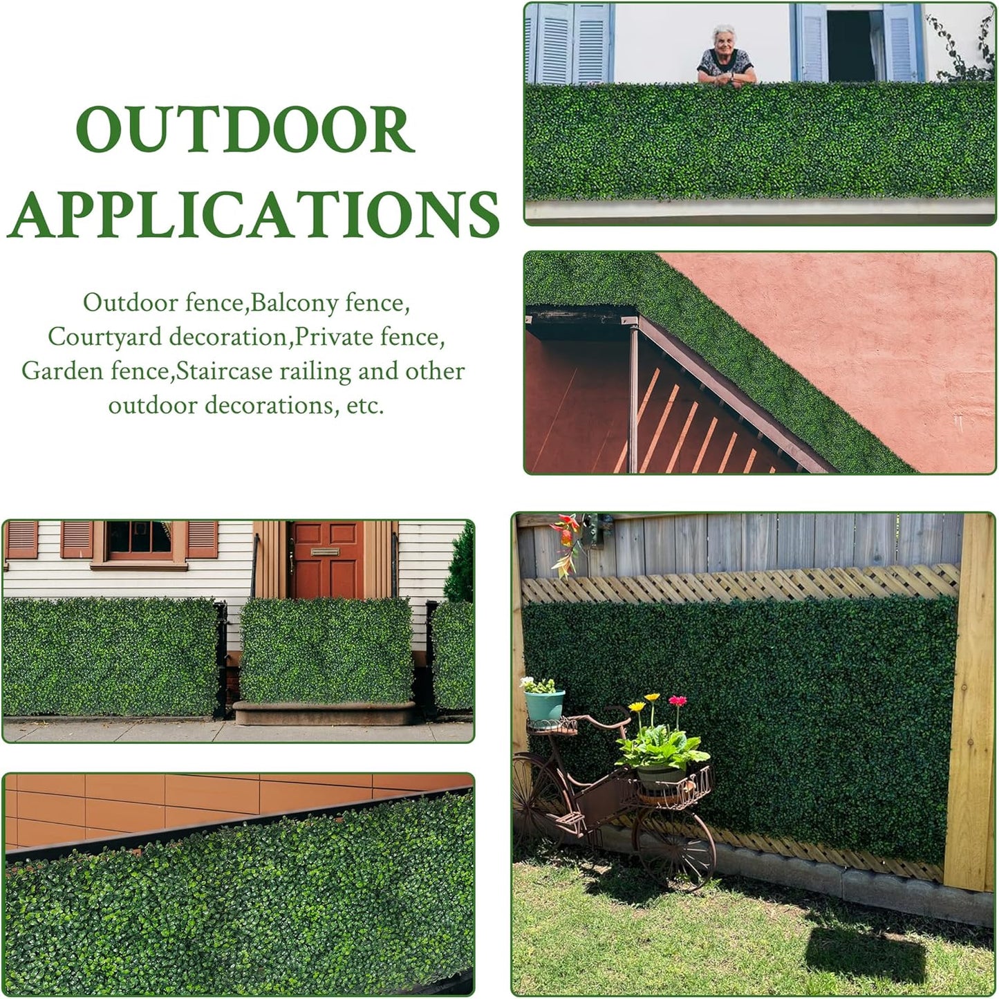 Artificial Ivy Privacy Fence Screen,72" x128 (64 SQFT) 4-Layer Leaf UV-Anti Faux Greenery Boxwood Backdrop Ivy Vine Leaf Fence Panels for Outdoor, Indoor, Garden, Backyard and Decor