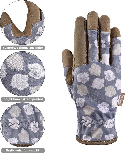 Gardening Gloves for Women and Men, Garden Gloves with Touch Screen, Thorn Proof Puncture Resistant Working Gloves, Gardening Gifts for Women, Size Medium