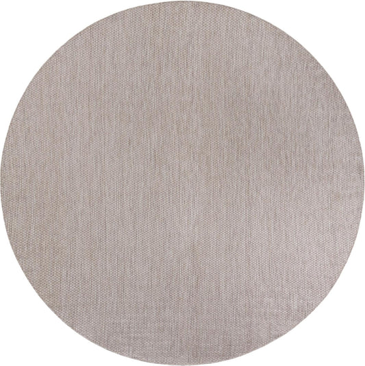 Unique Loom Outdoor Solid Collection Area Rug (10' Round Beige/Ivory)