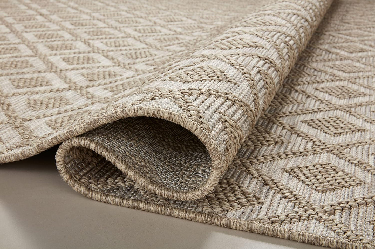 Loloi Dawn Collection Indoor/Outdoor DAW-07 Light Brown 6'-4" x 9'-2" Area Rug