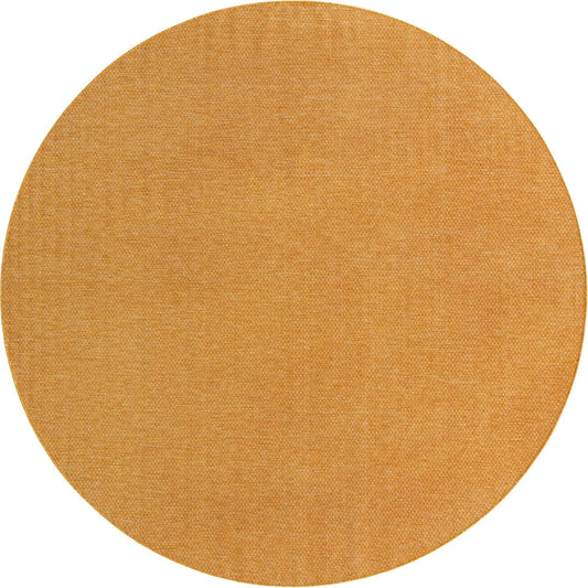 Unique Loom Collection Casual Transitional Solid Heathered Indoor/Outdoor Flatweave Area Rug (10' 8" Round, Corn Harvest Yellow)