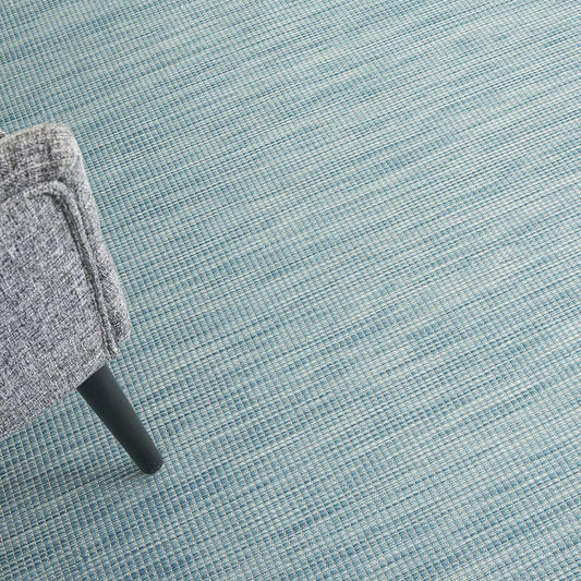 Nourison Positano Indoor/Outdoor Aqua 2'2" x 10' Area Rug, Easy Cleaning, Non Shedding, Bed Room, Living Room, Dining Room, Backyard, Deck, Patio (2x10)