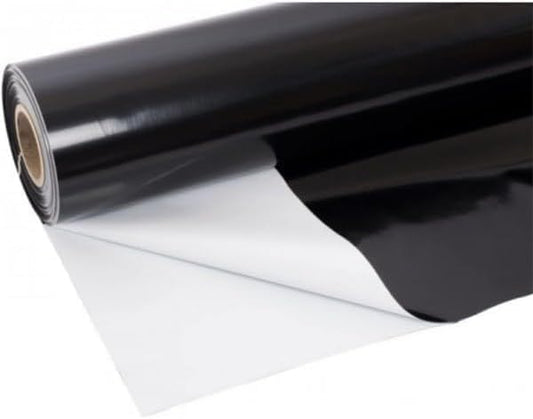 Farm Plastic Supply - 12 Mil String Reinforced Black/White Pond Liner - 12 Mil Fish Pond HDPE Liner, Pond Liners for Outdoor Ponds, Koi Ponds, Garden Fountain, Containment Liner (12' x 75')