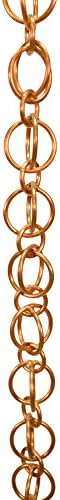 Nutshell Stores Double Loops Rain Chain - Copper - 19 Feet
