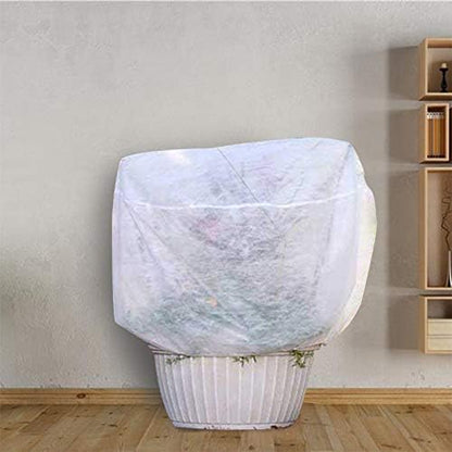Agfabric Plant Covers Freeze Protection 39''Hx39''Dia 0.55oz Plant Frost Protection Covers Garden Plant Cover Drawstring Bags Winter Frost pests Protection,White