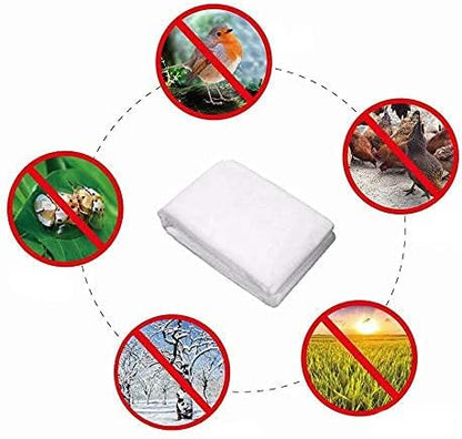 Agfabric Plant Covers Freeze Protection 72"x72"x12" 0.9oz Freeze Cloths for Plants,Plant Frost Protection Covers Drawstring Bags Shrub Jacket,White