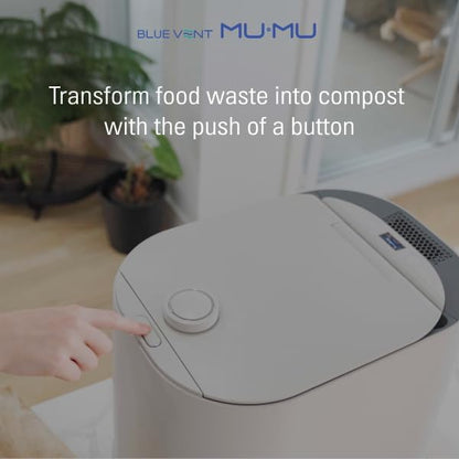 THINKWARE BLUEVENT MUMU Smart AI Electric Food Composter Bundle with 2 Charcoal Refills