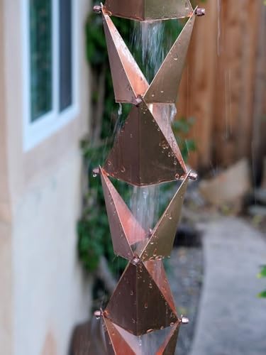 Nutshell Stores Origami Rain Chain - Copper - 11 Feet