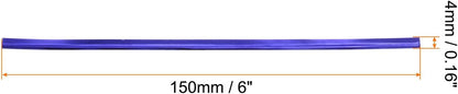 HARFINGTON 800pcs Bag Twist Ties 6" Reusable Plastic Metallic Twist Ties Wire Cable Ties for Party Bread Candy Cake, Blue