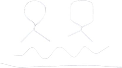 1000 pcs 8 inch White Cable Twist Ties Plastic Twist Ties with Rugged Metal Innercores Reusable Fastening Cable Cord Wire Ties