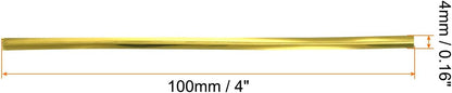 HARFINGTON 800pcs Bag Twist Ties 4" Reusable Plastic Metallic Twist Ties Wire Cable Ties for Party Bread Candy Cake, Gold Tone