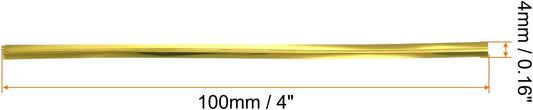 HARFINGTON 800pcs Bag Twist Ties 4" Reusable Plastic Metallic Twist Ties Wire Cable Ties for Party Bread Candy Cake, Gold Tone