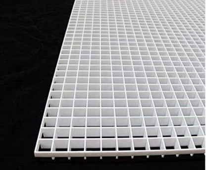 Fluorolite Plastics| Egg Crate Panel | Ceiling Diffuser | Polystyrene| Color -White | Nominal 24" x 48" with 1/2" x 1/2" x 3/8" Cell Size | 6 Pack