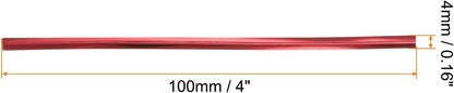 HARFINGTON 800pcs Bag Twist Ties 4" Reusable Plastic Metallic Twist Ties Wire Cable Ties for Party Bread Candy Cake, Red